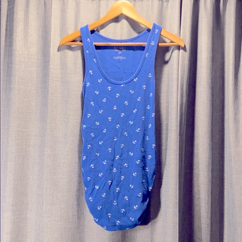 Ruched Anchor Maternity Tank Top